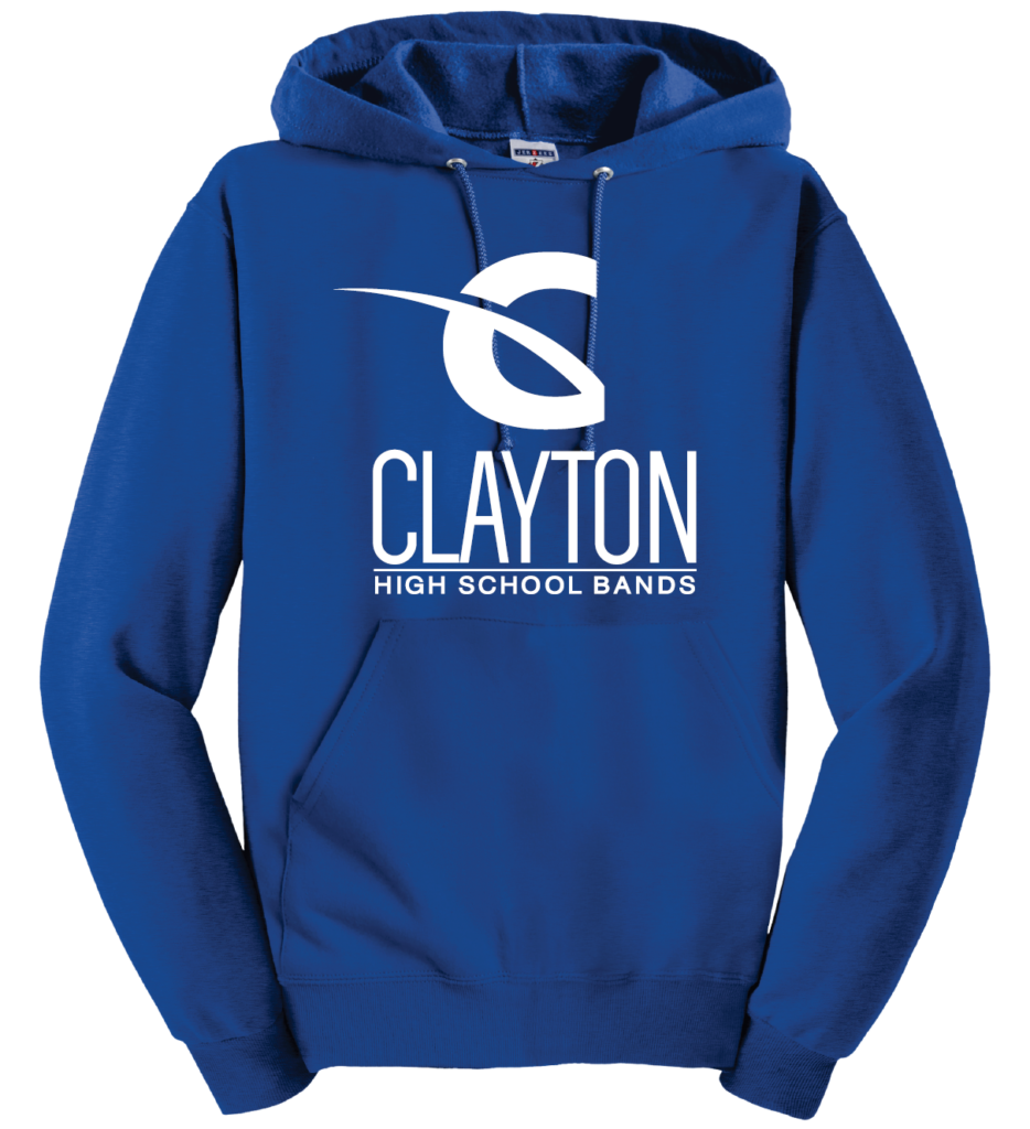 Clayton high Bands Blue Fleece hoodie